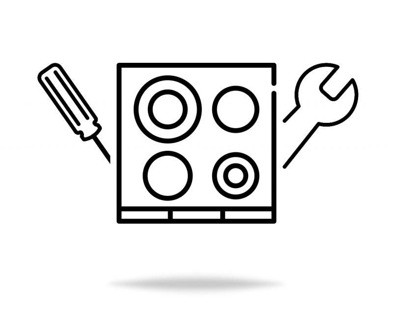 Стандартный монтаж варочной панели
