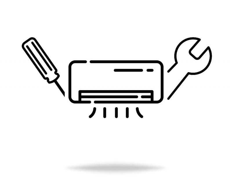 Стандартный монтаж кондиционера