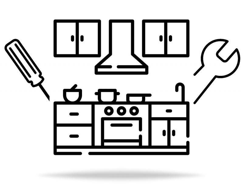 Стандартный монтаж встраиваемой техники для кухни