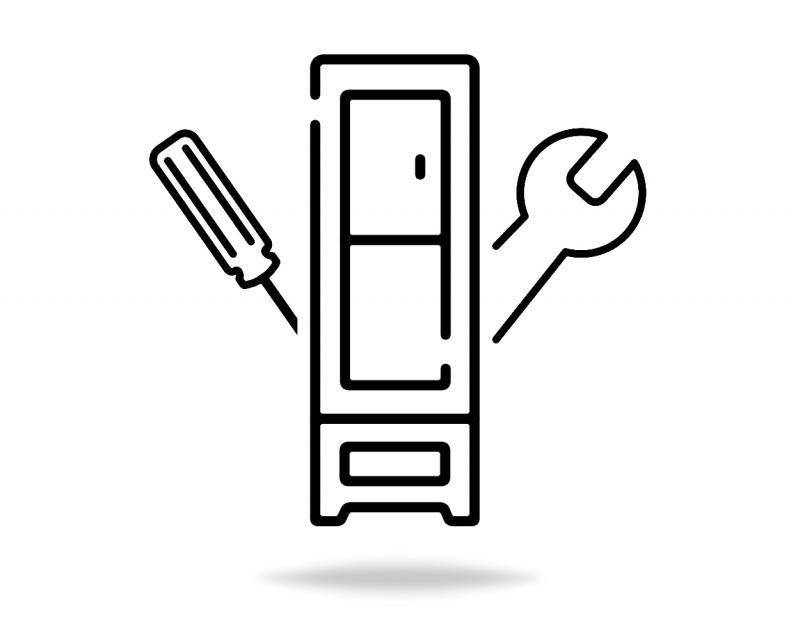 Стандартный монтаж парового шкафа для одежды