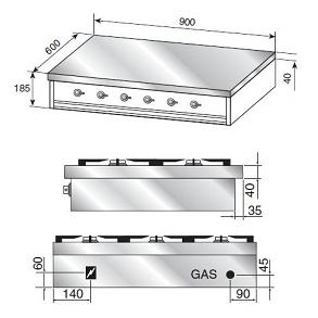 Варочная панель Ilve HP90-BD - купить за 129&nbsp;999 ₽ в Москве с доставкой по РФ