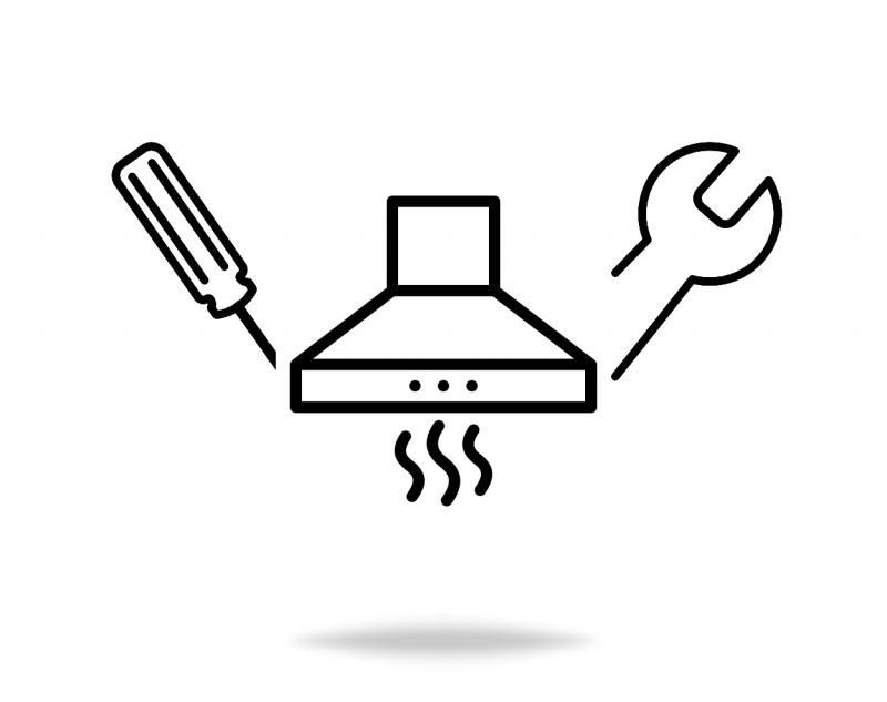 Стандартный монтаж вытяжки