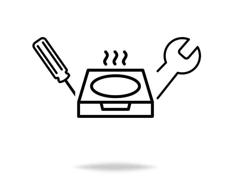 Стандартный монтаж подогревателя посуды