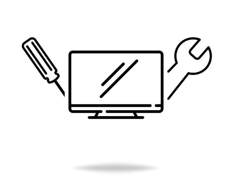 Стандартный монтаж телевизора