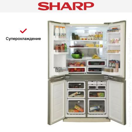 Многокамерный холодильник Sharp SJEX98FBE - купить онлайн, цена 264 990.41 ₽, стоимость доставки по МСК и РФ от 300 рублей, заказать сейчас! Многокамерный холодильник Sharp SJEX98FBE купить за 264 990.41 ₽ в Москве с доставкой по РФ