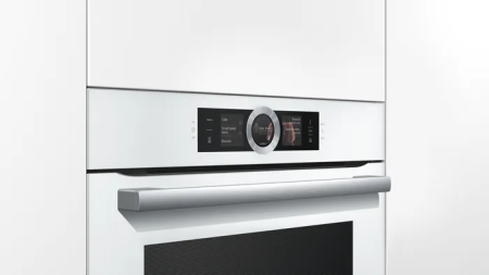 Духовой шкаф с паром Bosch HSG 636BW1 - купить онлайн, цена 180 050.60 ₽, стоимость доставки по МСК и РФ от 300 рублей, заказать сейчас! Духовой шкаф с паром Bosch HSG 636BW1 купить за 180 050.60 ₽ в Москве с доставкой по РФ