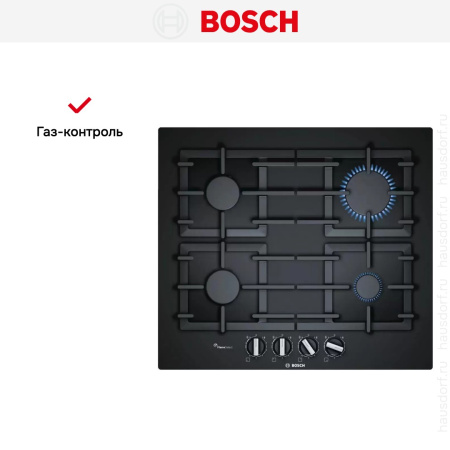 Газовая варочная панель Bosch PPP6A6B90 купить за 55&nbsp;880.44 ₽ в Москве с доставкой по РФ