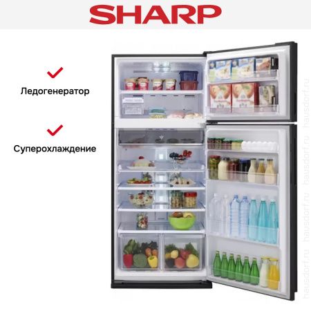 Двухкамерный холодильник Sharp SJXP59PGRD купить за 187&nbsp;990.50 ₽ в Москве с доставкой по РФ