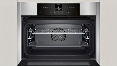 Компактный духовой шкаф Neff C15CR22N2 - купить онлайн, цена 59 070 ₽, стоимость доставки по МСК и РФ от 300 рублей, заказать сейчас! Компактный духовой шкаф Neff C15CR22N2 купить за 59 070 ₽ в Москве с доставкой по РФ