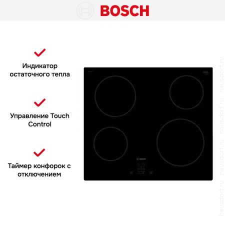 Электрическая варочная панель BOSCH PKE611BA1R купить за 39&nbsp;020.23 ₽ в Москве с доставкой по РФ