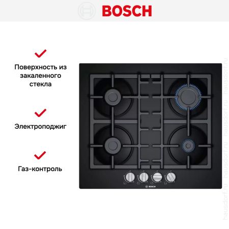 Газовая варочная панель Bosch PNP6B6B90 купить за 41&nbsp;650.80 ₽ в Москве с доставкой по РФ