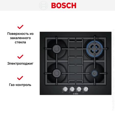Газовая варочная панель Bosch PNH6B6B90 купить за 75&nbsp;000.41 ₽ в Москве с доставкой по РФ