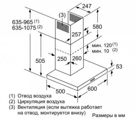 Вытяжка для настенного монтажа BOSCH DWB66BC50 купить за 79&nbsp;999 ₽ в Москве с доставкой по РФ