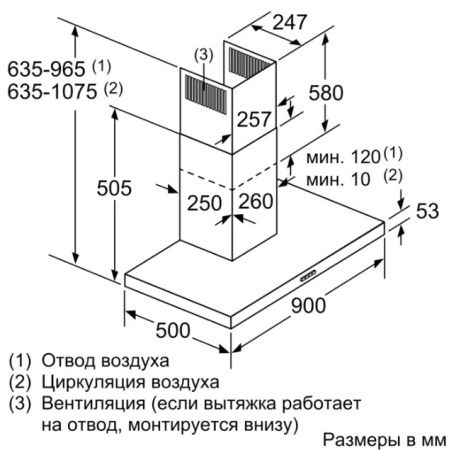 Вытяжка Bosch DWB 94BC52 купить за 49&nbsp;030.46 ₽ в Москве с доставкой по РФ