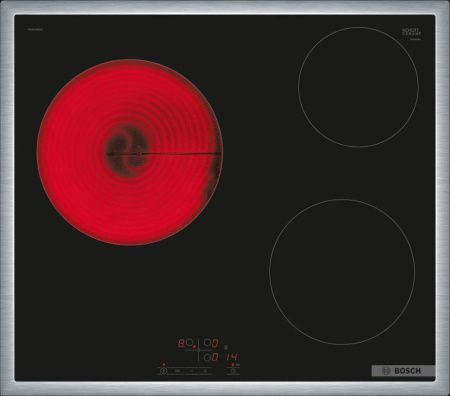 Электрическая варочная панель Bosch PKM645BB2E - купить онлайн, цена 36 380.15 ₽, стоимость доставки по МСК и РФ от 300 рублей, заказать сейчас! Электрическая варочная панель Bosch PKM645BB2E купить за 36 380.15 ₽ в Москве с доставкой по РФ