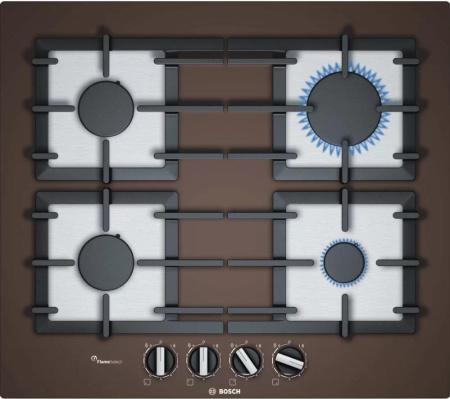 Газовая варочная поверхность Bosch PPP6A4B90R - купить онлайн, цена 129 999 ₽, стоимость доставки по МСК и РФ от 300 рублей, заказать сейчас! Газовая варочная поверхность Bosch PPP6A4B90R купить за 129 999 ₽ в Москве с доставкой по РФ