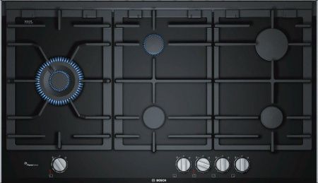 Газовая варочная панель Bosch PRS9A6D70M - купить онлайн, цена 124 630.90 ₽, стоимость доставки по МСК и РФ от 300 рублей, заказать сейчас! Газовая варочная панель Bosch PRS9A6D70M купить за 124 630.90 ₽ в Москве с доставкой по РФ