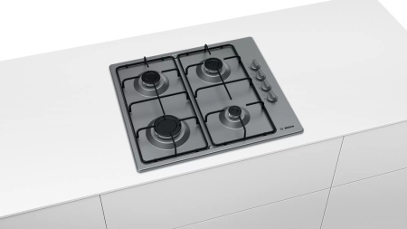 Газовая варочная панель Bosch PBP6C5B82O - купить онлайн, цена 23 900.50 ₽, стоимость доставки по МСК и РФ от 300 рублей, заказать сейчас! Газовая варочная панель Bosch PBP6C5B82O купить за 23 900.50 ₽ в Москве с доставкой по РФ