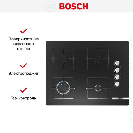 Газовая варочная панель Bosch POP7C6O12O купить за 36&nbsp;460.20 ₽ в Москве с доставкой по РФ