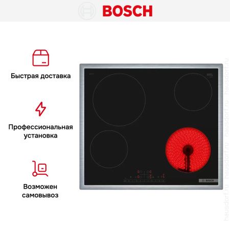 Электрическая варочная панель Bosch PKE645FP2E купить за 40&nbsp;000.26 ₽ в Москве с доставкой по РФ