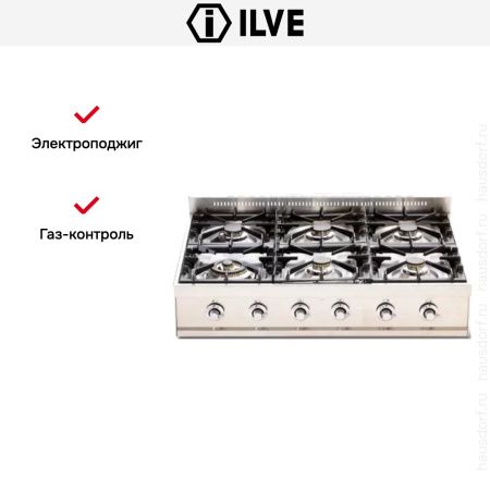 Варочная панель Ilve HP90-6D - купить онлайн, цена 129 999 ₽, стоимость доставки по МСК и РФ от 300 рублей, заказать сейчас! Варочная панель Ilve HP90-6D купить за 129 999 ₽ в Москве с доставкой по РФ