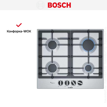 Газовая варочная панель Bosch PCP6A5B90R купить за 71&nbsp;250.23 ₽ в Москве с доставкой по РФ