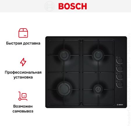 Газовая варочная панель Bosch PBP6C6B82Q купить за 27&nbsp;730.23 ₽ в Москве с доставкой по РФ