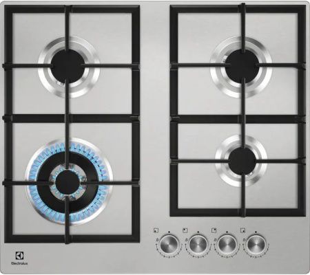 Газовая варочная панель Electrolux KGU64361X - купить онлайн, цена 36 470 ₽, стоимость доставки по МСК и РФ от 300 рублей, заказать сейчас! Газовая варочная панель Electrolux KGU64361X купить за 36 470 ₽ в Москве с доставкой по РФ