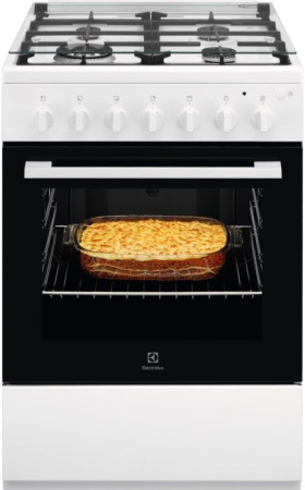 Газовая плита Electrolux RKG600005W - купить онлайн, цена 90 560 ₽, стоимость доставки по МСК и РФ от 300 рублей, заказать сейчас! Газовая плита Electrolux RKG600005W купить за 90 560 ₽ в Москве с доставкой по РФ