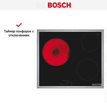 Электрическая варочная панель Bosch PKM645BB2E купить за 36&nbsp;380.15 ₽ в Москве с доставкой по РФ