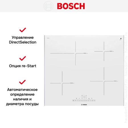 Варочная панель Bosch PIF672FB1E - купить онлайн, цена 134 400.16 ₽, стоимость доставки по МСК и РФ от 300 рублей, заказать сейчас! Варочная панель Bosch PIF672FB1E купить за 134 400.16 ₽ в Москве с доставкой по РФ
