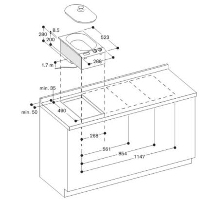 Пароварка Gaggenau VK 230-111 - купить онлайн, цена 199 999 ₽, стоимость доставки по МСК и РФ от 300 рублей, заказать сейчас! Пароварка Gaggenau VK 230-111 купить за 199 999 ₽ в Москве с доставкой по РФ