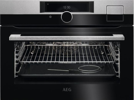 Компактный духовой шкаф AEG KSK998290M - купить онлайн, цена 156 650 ₽, стоимость доставки по МСК и РФ от 300 рублей, заказать сейчас! Компактный духовой шкаф AEG KSK998290M купить за 156 650 ₽ в Москве с доставкой по РФ