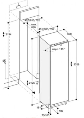 Встраиваемый морозильник Gaggenau RF411304 купить за 199&nbsp;999 ₽ в Москве с доставкой по РФ