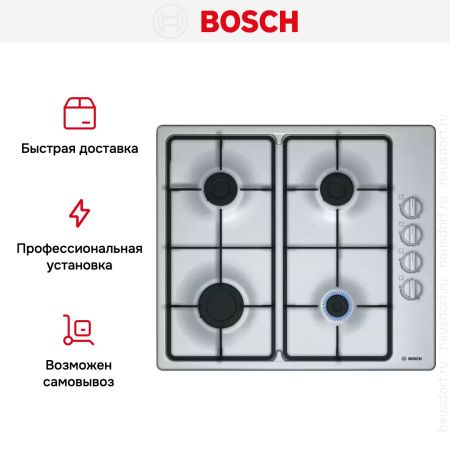 Газовая варочная панель Bosch PBP6C5B62Q купить за 24&nbsp;090.38 ₽ в Москве с доставкой по РФ