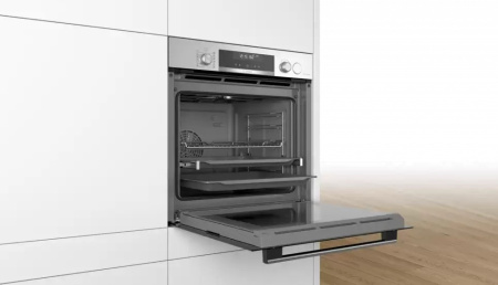 Встраиваемый духовой шкаф с функцией добавления пара BOSCH HRG5580S6R - купить онлайн, цена 238 485.14 ₽, стоимость доставки по МСК и РФ от 300 рублей, заказать сейчас! Встраиваемый духовой шкаф с функцией добавления пара BOSCH HRG5580S6R купить за 238 485.14 ₽ в Москве с доставкой по РФ