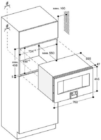 Встраиваемая микроволновая печь Gaggenau BM 484-110 купить за 149&nbsp;999 ₽ в Москве с доставкой по РФ