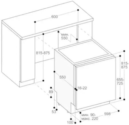 Встраиваемая посудомоечная машина Gaggenau DF480162 купить за 150&nbsp;000 ₽ в Москве с доставкой по РФ