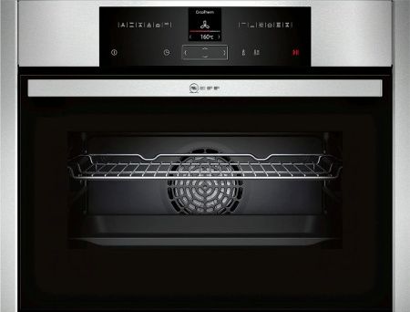 Компактный духовой шкаф Neff C15CR22N2 - купить онлайн, цена 59 070 ₽, стоимость доставки по МСК и РФ от 300 рублей, заказать сейчас! Компактный духовой шкаф Neff C15CR22N2 купить за 59 070 ₽ в Москве с доставкой по РФ