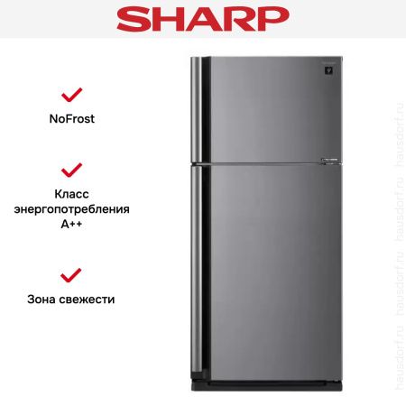 Двухкамерный холодильник Sharp SJXE59PMSL купить за 155&nbsp;990.50 ₽ в Москве с доставкой по РФ