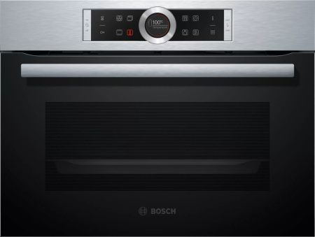Компактный духовой шкаф Bosch CBG675BS3 - купить онлайн, цена 133 850.26 ₽, стоимость доставки по МСК и РФ от 300 рублей, заказать сейчас! Компактный духовой шкаф Bosch CBG675BS3 купить за 133 850.26 ₽ в Москве с доставкой по РФ