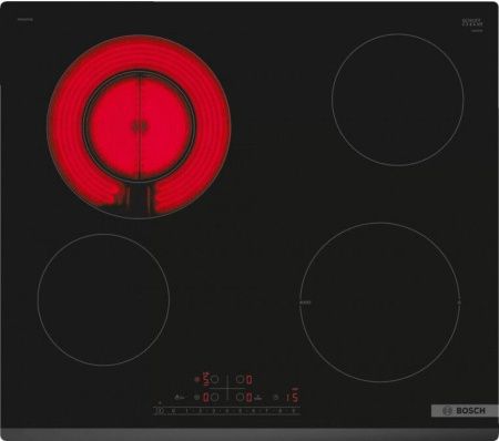 Электрическая варочная панель Bosch PKF631FP3E - купить онлайн, цена 37 990.47 ₽, стоимость доставки по МСК и РФ от 300 рублей, заказать сейчас! Электрическая варочная панель Bosch PKF631FP3E купить за 37 990.47 ₽ в Москве с доставкой по РФ