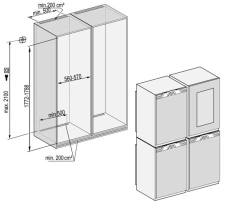Встраиваемый холодильник Side-by-Side Liebherr SBSWdf 64I5 BioFresh NoFrost - купить онлайн, цена 1 020 690.41 ₽, стоимость доставки по МСК и РФ от 300 рублей, заказать сейчас! Встраиваемый холодильник Side-by-Side Liebherr SBSWdf 64I5 BioFresh NoFrost купить за 1 020 690.41 ₽ в Москве с доставкой по РФ