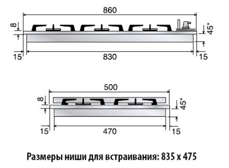 Варочная панель Ilve H90FCNV GF купить за 129&nbsp;999 ₽ в Москве с доставкой по РФ