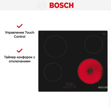 Электрическая варочная панель Bosch PKE611BB2E купить за 30&nbsp;000.34 ₽ в Москве с доставкой по РФ