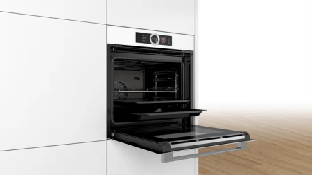 Духовой шкаф с паром Bosch HSG 636BW1 - купить онлайн, цена 180 050.60 ₽, стоимость доставки по МСК и РФ от 300 рублей, заказать сейчас! Духовой шкаф с паром Bosch HSG 636BW1 купить за 180 050.60 ₽ в Москве с доставкой по РФ