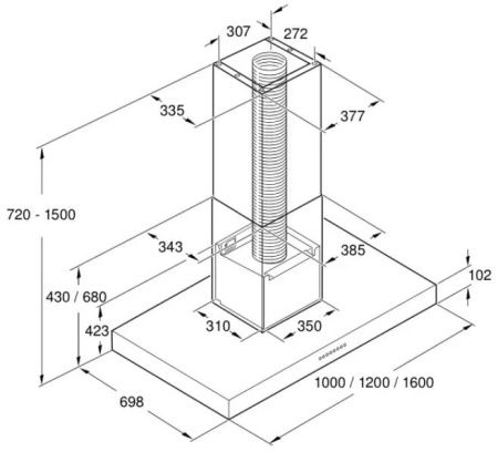 Вытяжка Gaggenau AL 442-100 купить за 79&nbsp;999 ₽ в Москве с доставкой по РФ