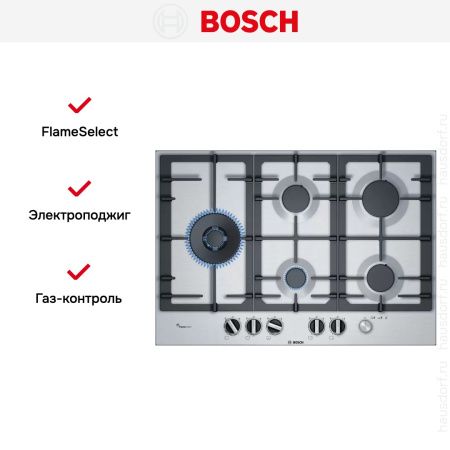 Газовая варочная поверхность Bosch PCS7A5M90 купить за 61&nbsp;250.34 ₽ в Москве с доставкой по РФ