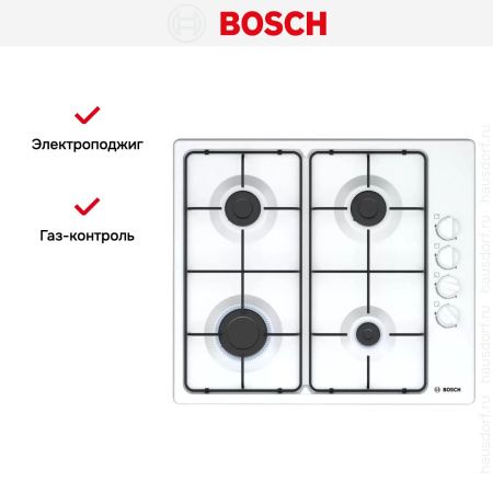 Газовая варочная панель Bosch PBP6C2B82O купить за 22&nbsp;110.42 ₽ в Москве с доставкой по РФ