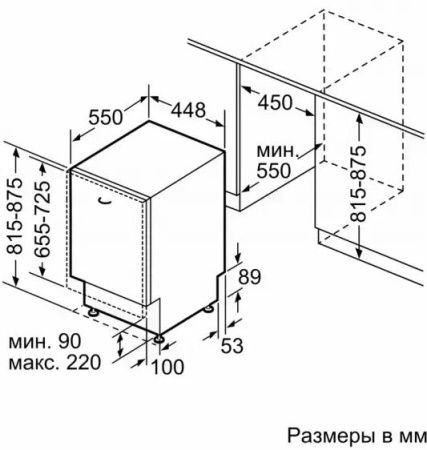 Встраиваемая посудомоечная машина BOSCH SPV2IMX1BR купить за 150&nbsp;000 ₽ в Москве с доставкой по РФ